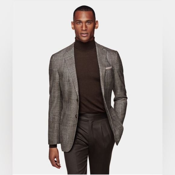 SuitSupply Mid-Brown Check Havana Jacket - Picture 1 of 15